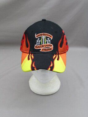 Car Racing Hat - Mission Raceway Park Flames Graphic - Adult Strapback